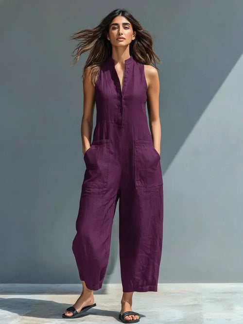 Annika jumpsuit med ståkrage