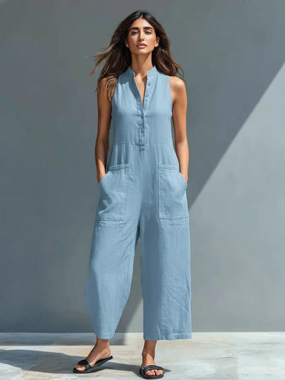 Annika jumpsuit med ståkrage