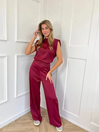 Clara jumpsuit i satin
