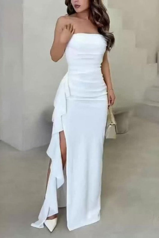 Greta omlottklänning i satin