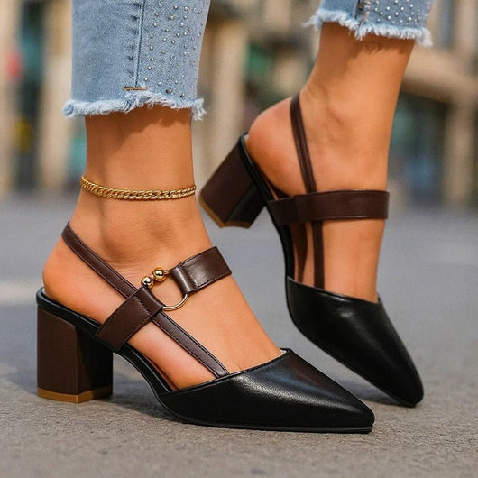 Nora pumps i läder