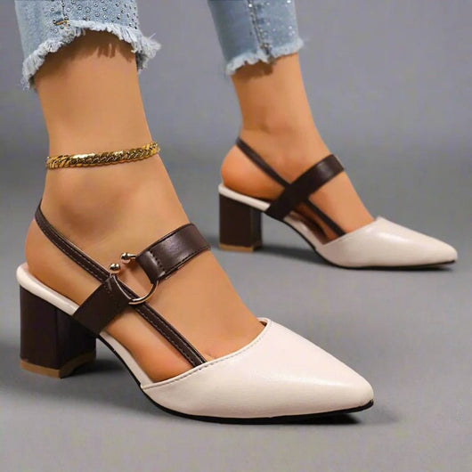 Nora pumps i läder