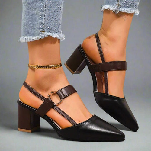 Nora pumps i läder