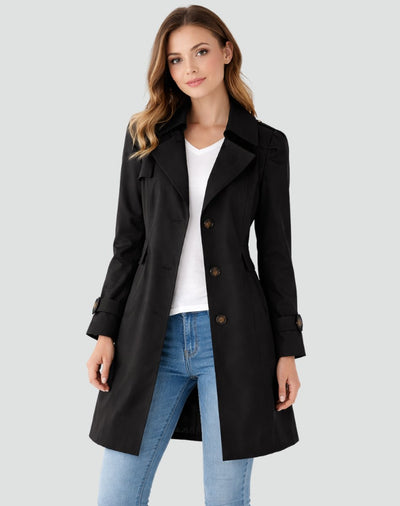 Nora trenchcoat i stickat
