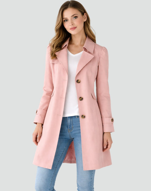 Nora trenchcoat i stickat
