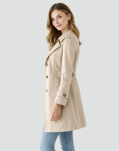 Nora trenchcoat i stickat