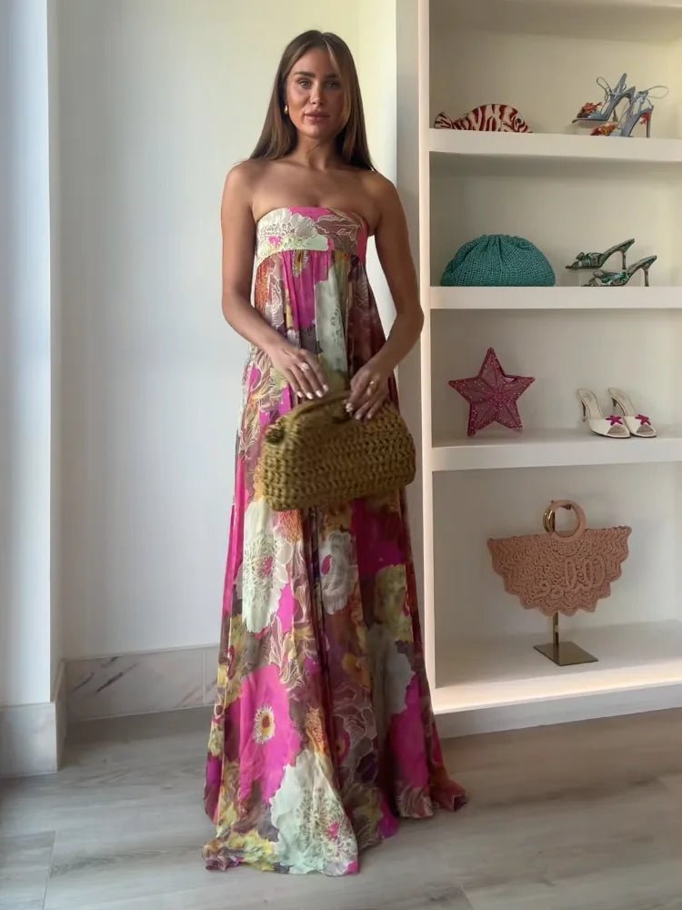 Clara klänning med blommönster