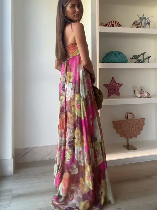 Clara klänning med blommönster