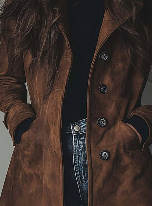 Lena trenchcoat i läder