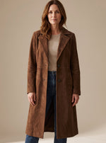 Lena trenchcoat i läder