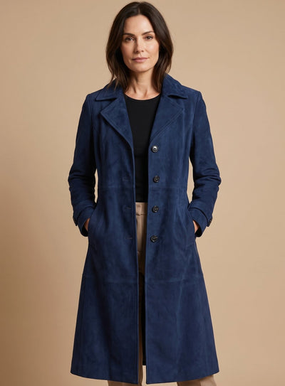 Lena trenchcoat i läder