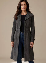 Lena trenchcoat i läder