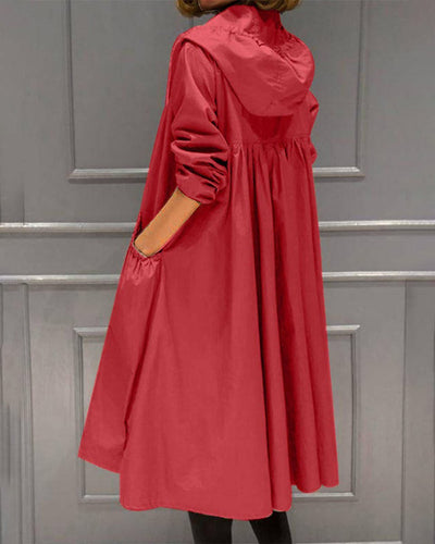 Charlotte trenchcoat med huva