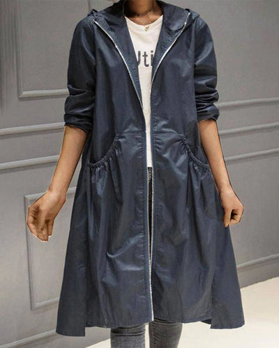 Charlotte trenchcoat med huva