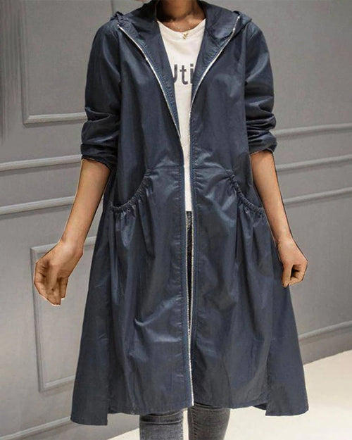 Charlotte trenchcoat med huva