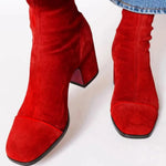 Luisa boots i läder – brun