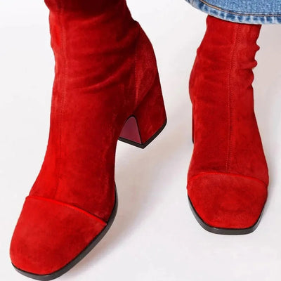 Luisa boots i läder – brun