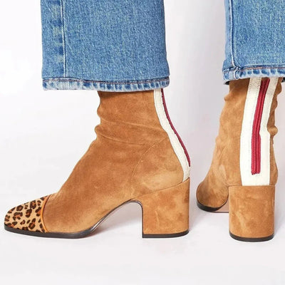 Luisa boots i läder – brun
