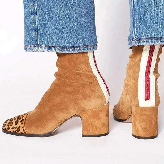 Luisa boots i läder – brun