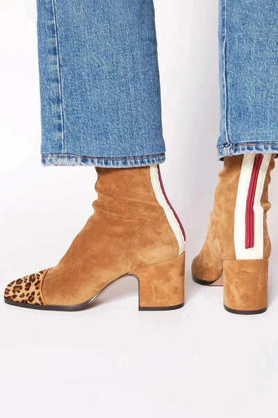 Luisa boots i läder – brun