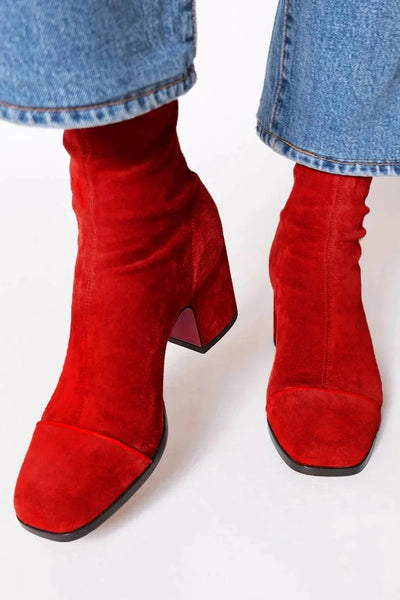 Luisa boots i läder – brun