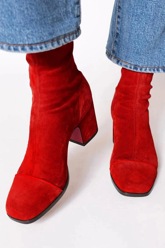Luisa boots i läder – brun