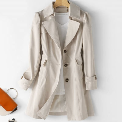 Elfriede trenchcoat med knappslå