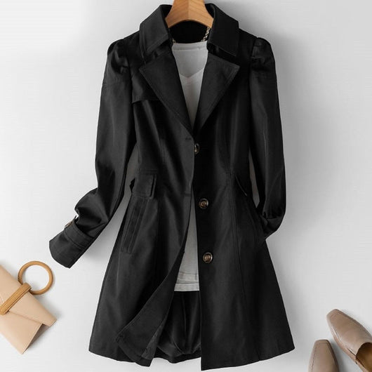 Elfriede trenchcoat med knappslå