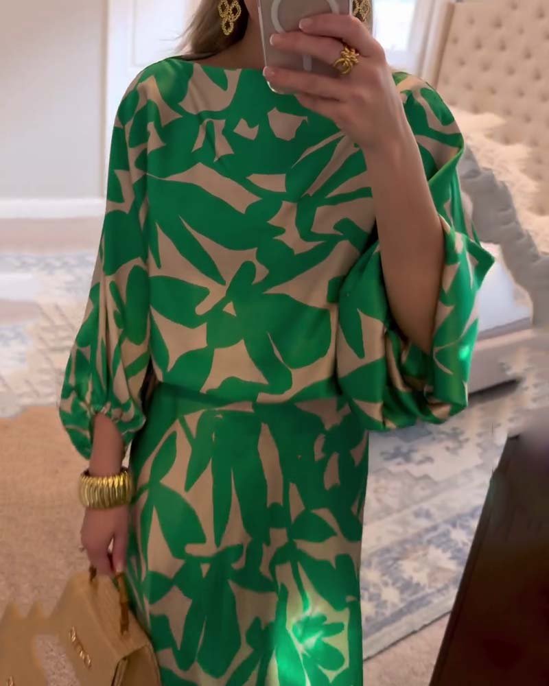 Mia set med blommönster