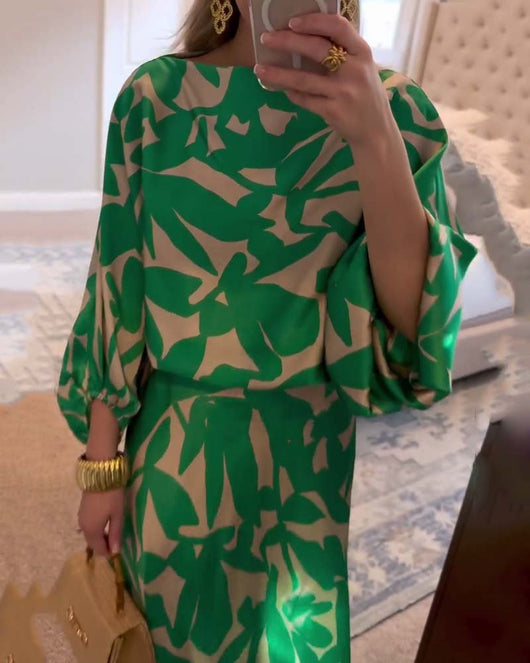 Mia set med blommönster