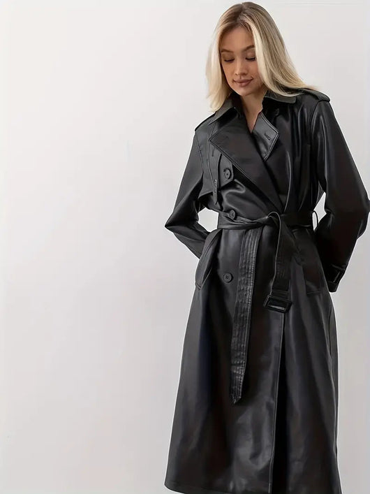 Edith trenchcoat i konstläder