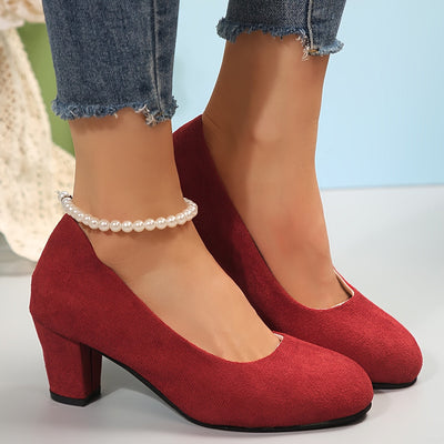 Vayda pumps med blockklack