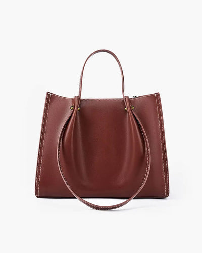 Marie shoppingväska i läder – svart