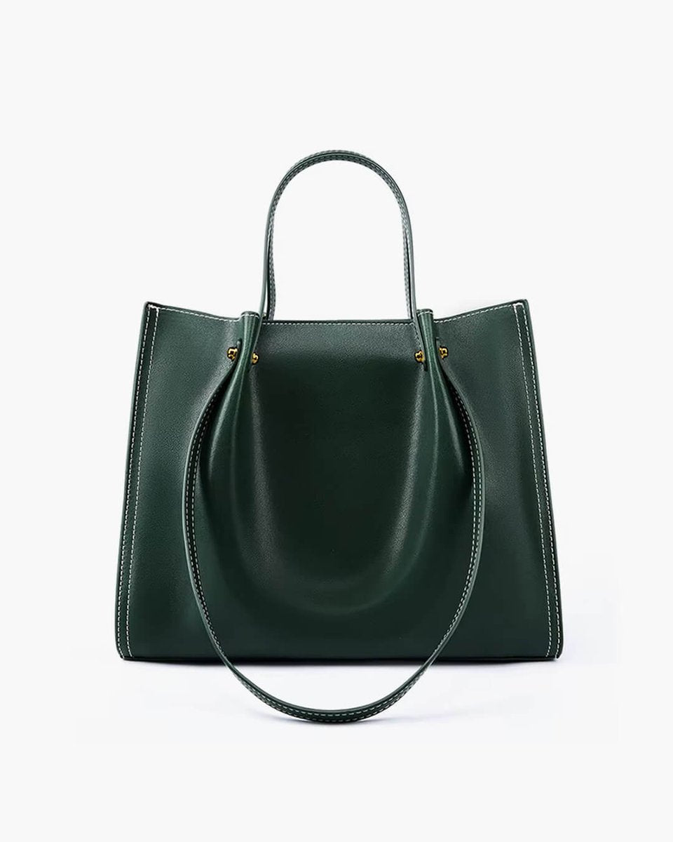 Marie shoppingväska i läder – svart