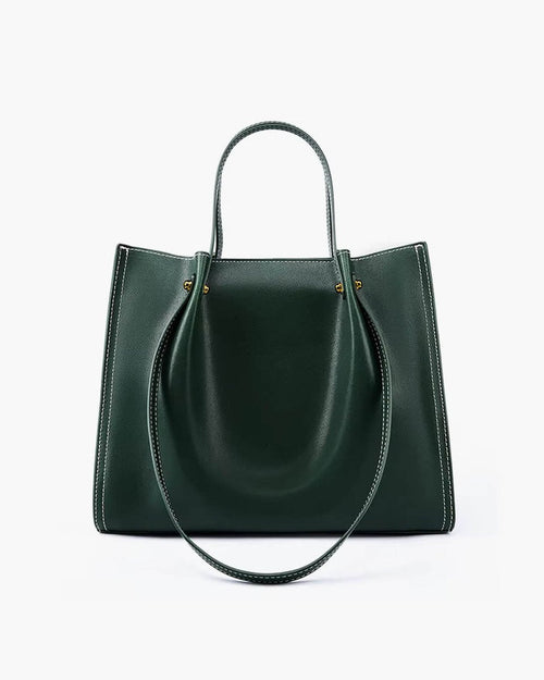 Marie shoppingväska i läder – svart