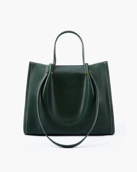 Marie shoppingväska i läder – svart