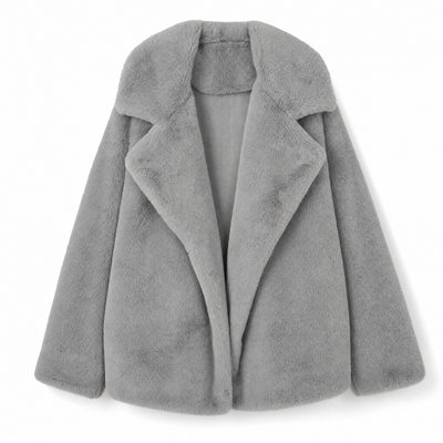 Emilia teddyjacka – oversized med stor slagkrage