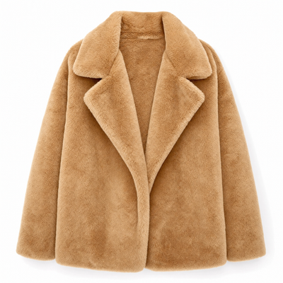 Emilia teddyjacka – oversized med stor slagkrage