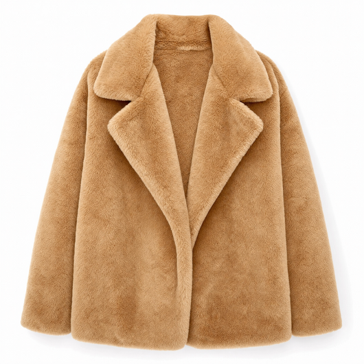 Emilia teddyjacka – oversized med stor slagkrage