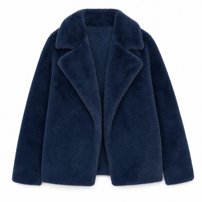 Emilia teddyjacka – oversized med stor slagkrage