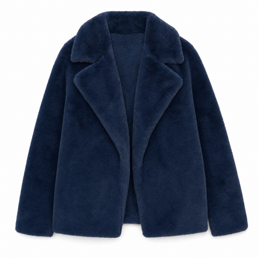 Emilia teddyjacka – oversized med stor slagkrage