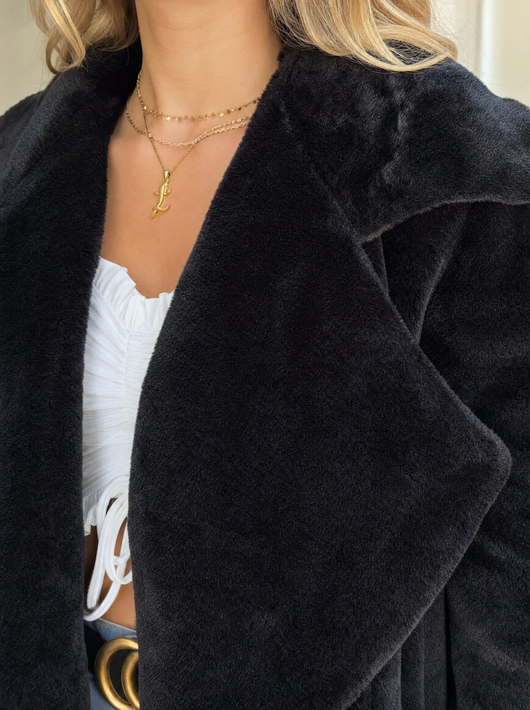 Emilia teddyjacka – oversized med stor slagkrage