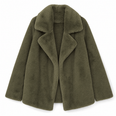 Emilia teddyjacka – oversized med stor slagkrage