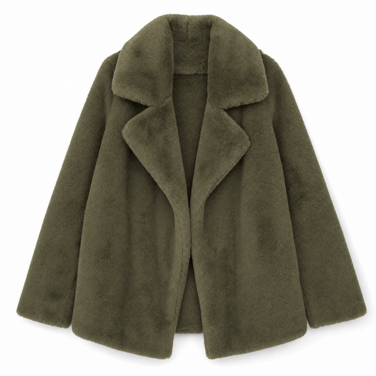 Emilia teddyjacka – oversized med stor slagkrage
