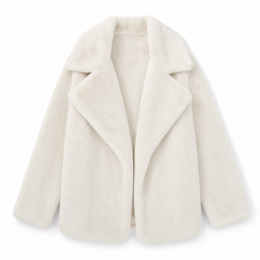Emilia teddyjacka – oversized med stor slagkrage