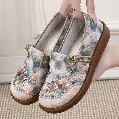 Marie loafers med blommönster