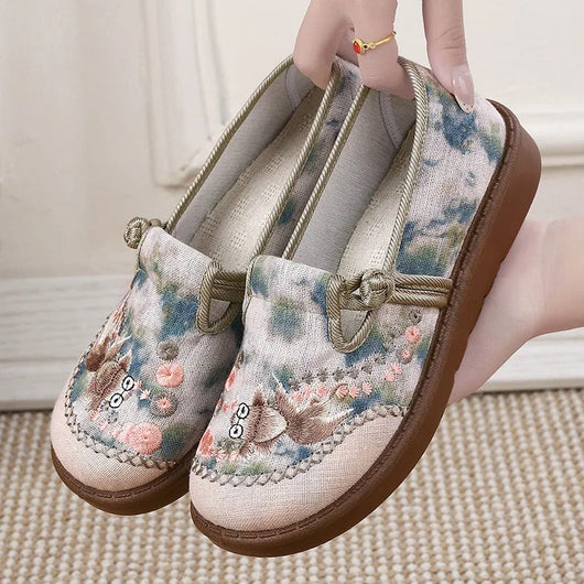 Marie loafers med blommönster
