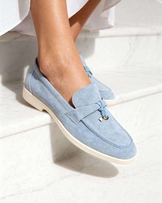 Loafers i läder