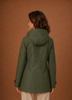 Trenchcoat med huva – smal linje