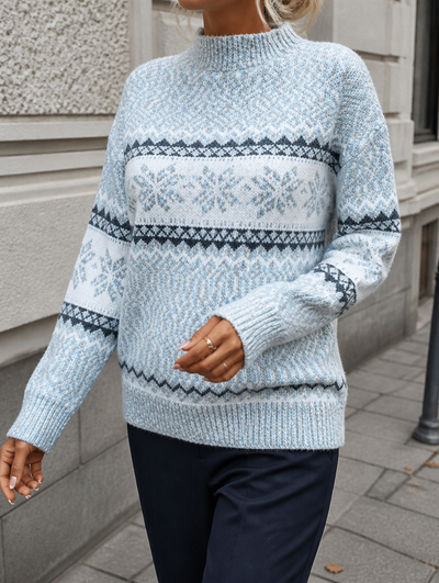 Sofie tröja med snöflingemönster